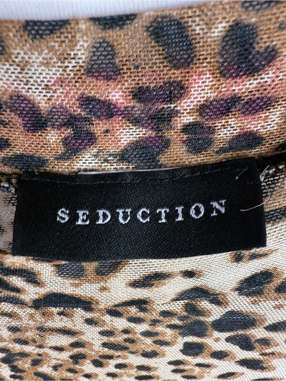 Seductions bodysuit mesh Leopard Print Long-Sleeve Mesh Bodysuit - Beige - Picture 6 of 8
